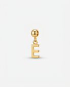 Gold initial E charm pendant