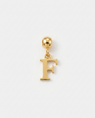 Gold initial F charm pendant