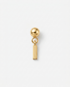 Gold initial I charm pendant