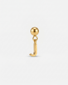 Gold initial J charm pendant