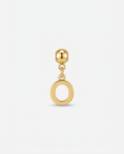 Gold initial O charm pendant
