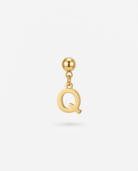 Gold initial Q charm pendant