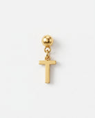 Gold initial T charm pendant