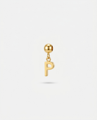 Gold initial P charm pendant