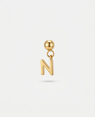 Gold initial N charm pendant