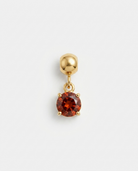 January birthstone gold charm