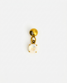 June birthstone gold charm pendant, pearl