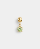 August birthstone gold charm pendant, peridot