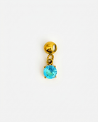 March birthstone gold charm