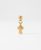 Cross gold charm pendant hero