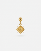 Sunflower gold charm pendant hero