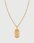 Gold zodiac constellation pendant necklace, Aries