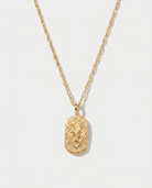 Gold zodiac constellation pendant necklace, Taurus