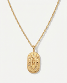Gold zodiac constellation pendant necklace, Gemini