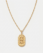 Gold zodiac constellation pendant necklace, Virgo