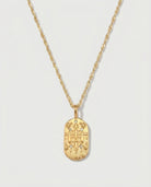 Gold zodiac constellation pendant necklace, Libra