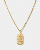Gold zodiac constellation pendant necklace, Scorpio