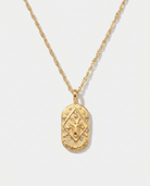 Gold zodiac constellation pendant necklace, Capricorn