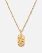 Gold zodiac constellation pendant necklace, Aquarius