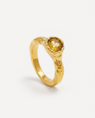 Soleia Citrine Ring, gold ring with golden citrine stone