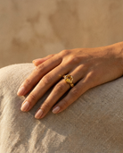 Soleia Citrine Ring worn on hand, warm editorial