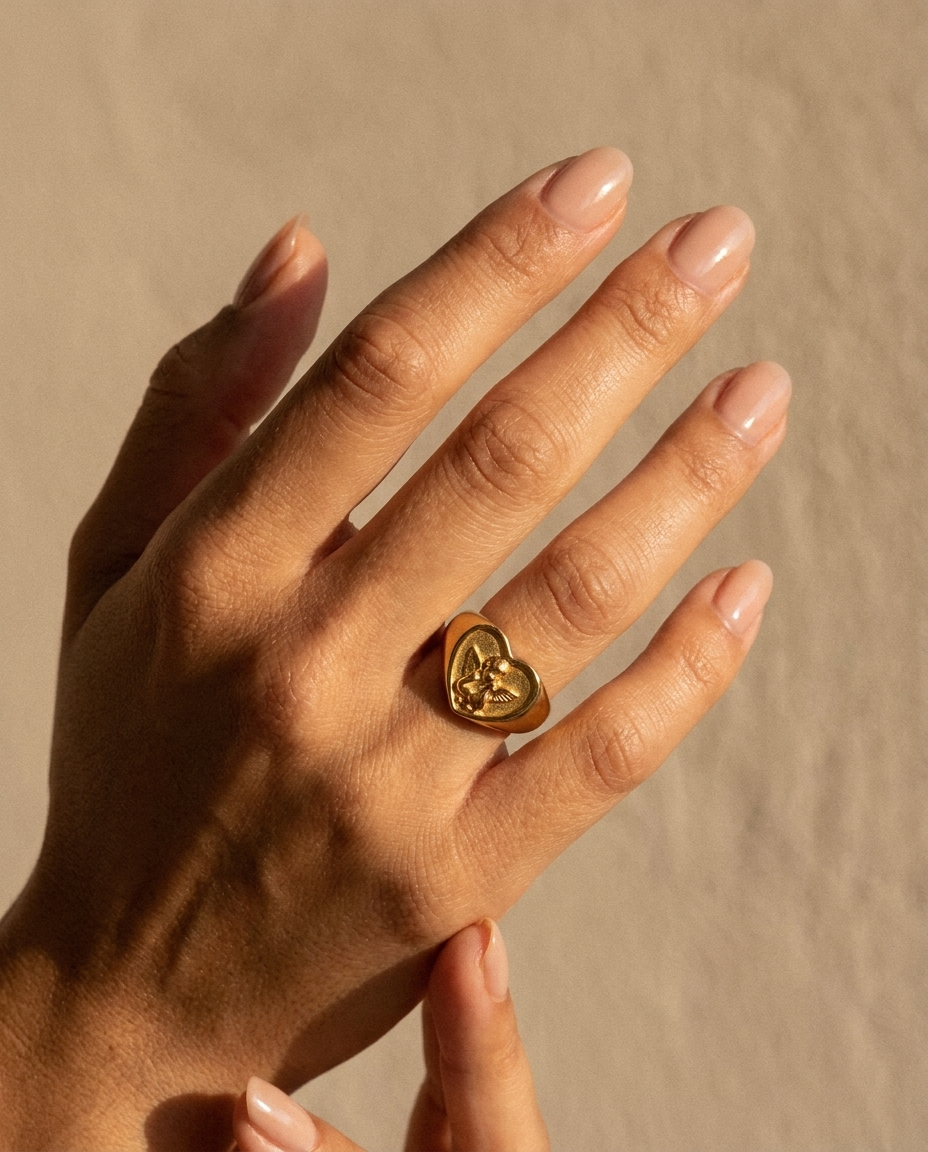 Angel Ring worn on hand