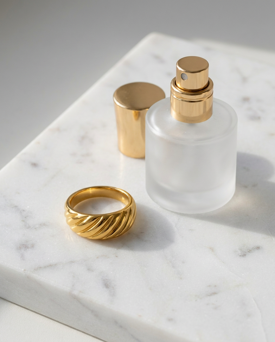 Elia Ring marble flatlay