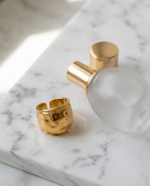 Grace Ring marble flatlay