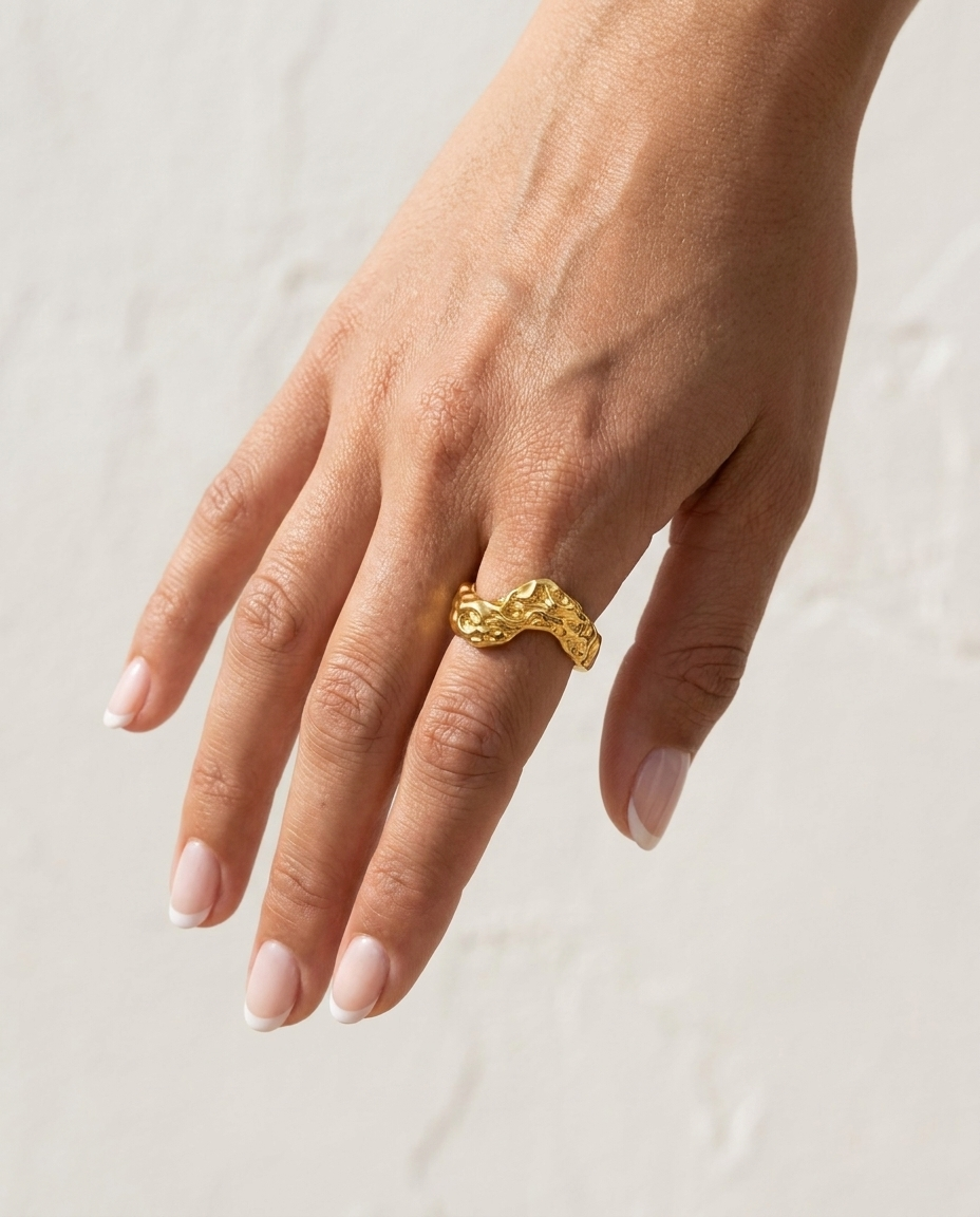 Bea Ring cream wall hand