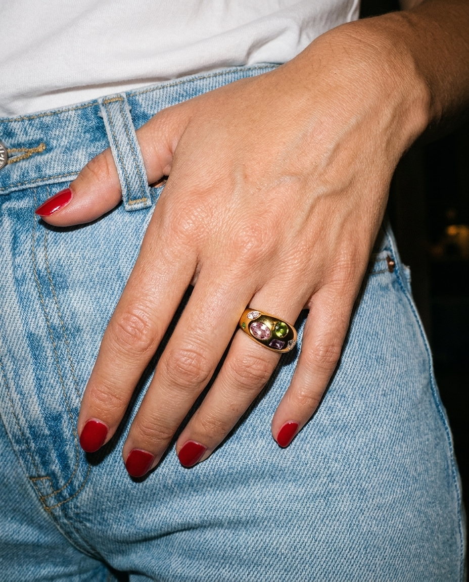 Solana Gem Ring candid flash snapshot