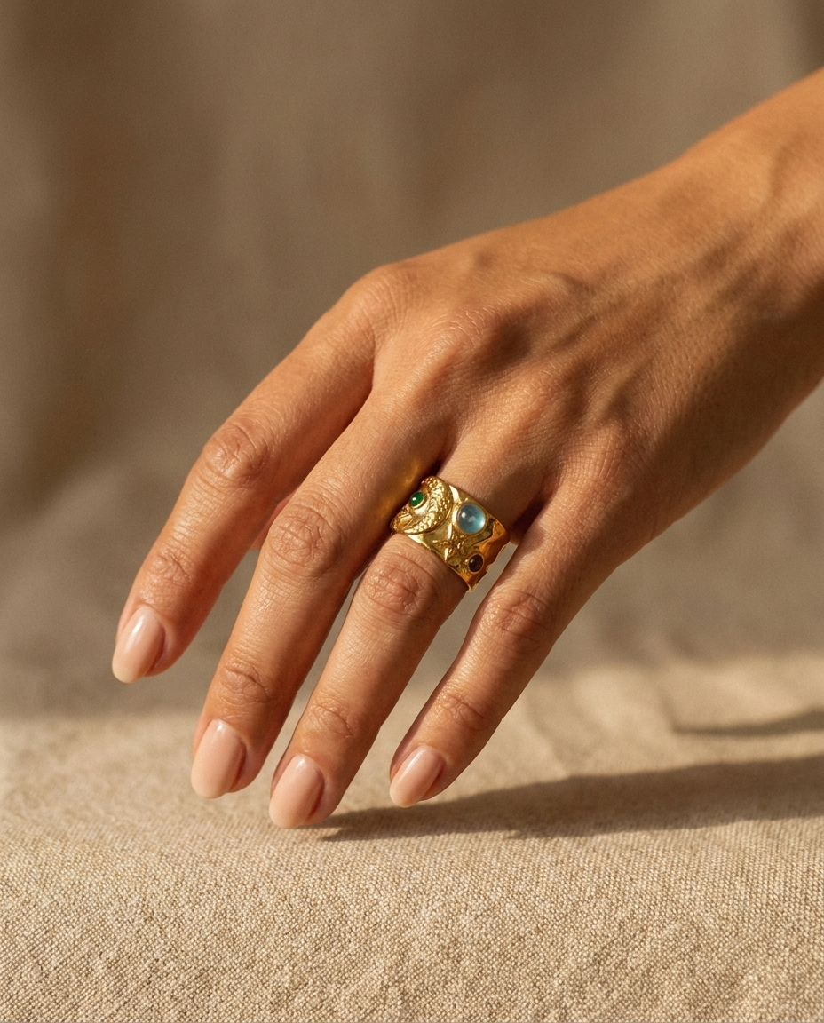 Estelle Ring warm on hand