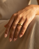 Gold Handshake Ring warm on hand