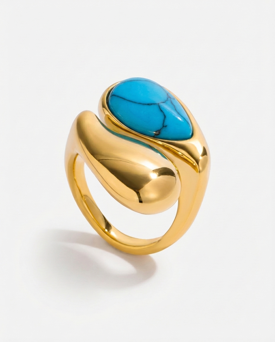 Turquoise Curve Ring hero packshot