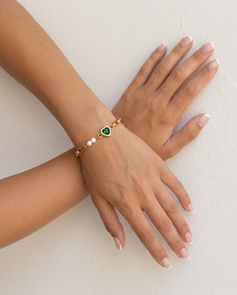 Solene Bracelet on wrist plaster wall