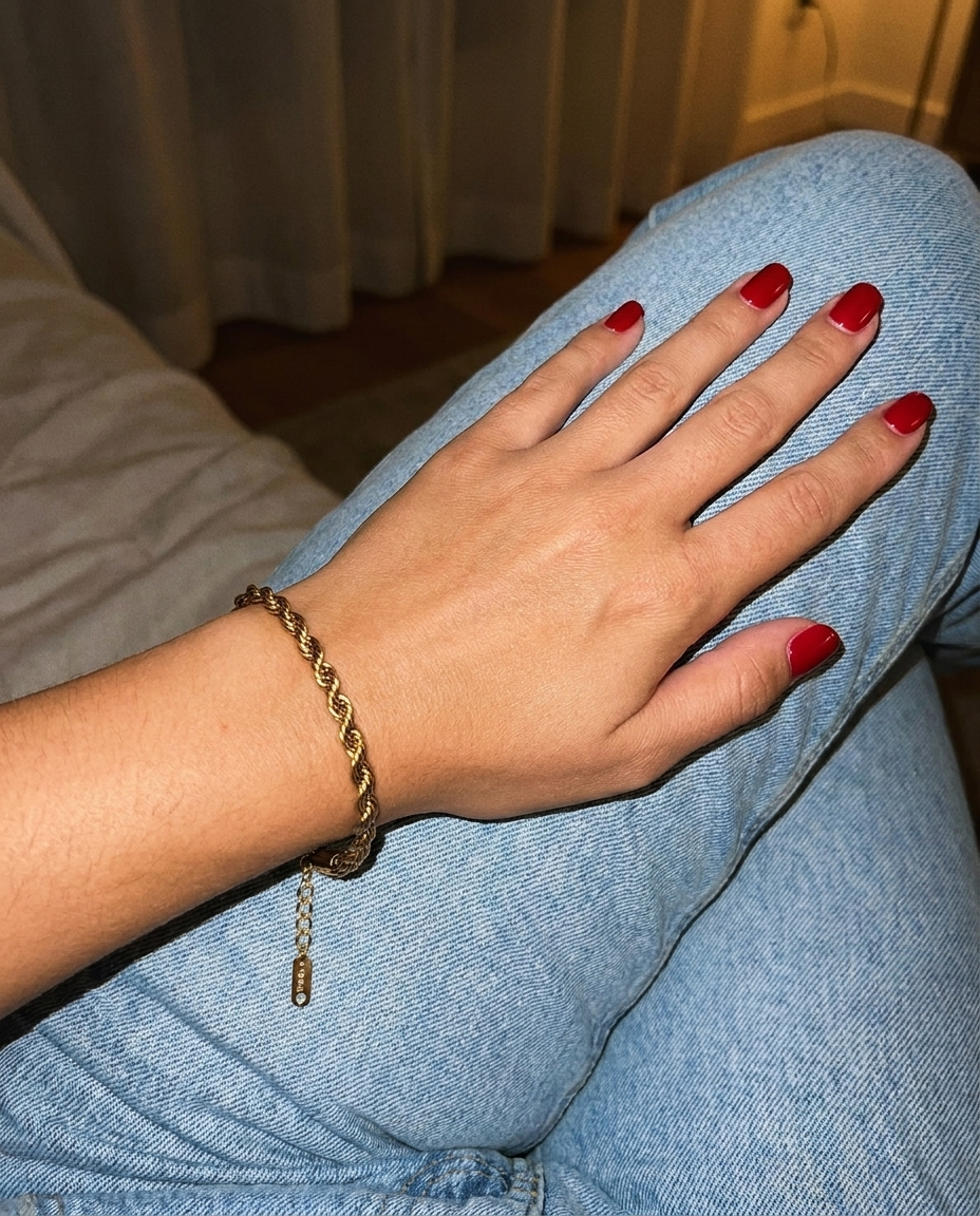 Gia Bracelet candid flash