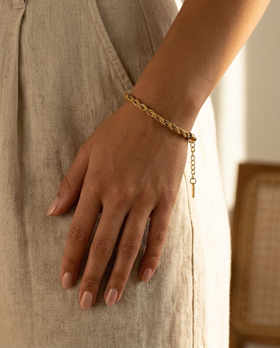 Gia Bracelet warm on wrist