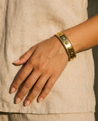 Luna Textured Cuff warm on wrist