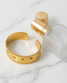 Luna Textured Cuff marble flatlay