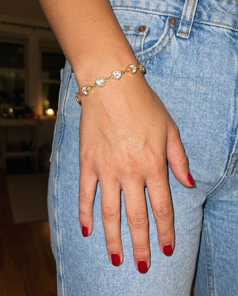 The Lune Bracelet candid flash