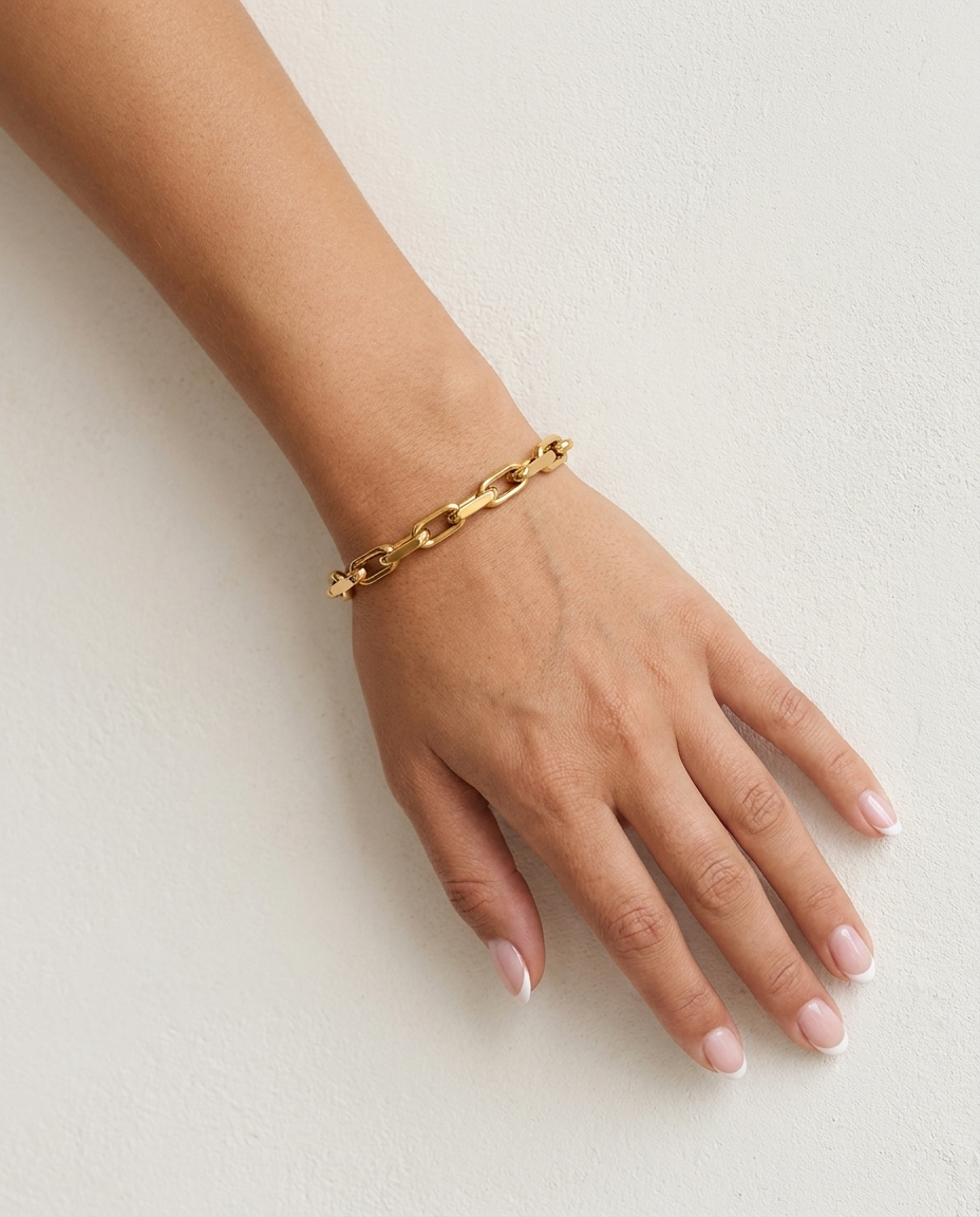 Lima Bracelet on wrist plaster wall