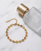 Soleil Rainbow Bracelet marble flatlay