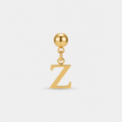 Gold initial Z charm pendant