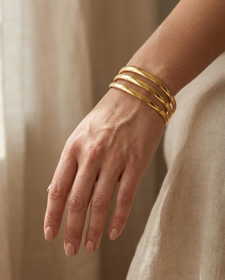 Élodie Triple cuff on wrist