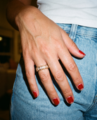 Dahlia Ring worn