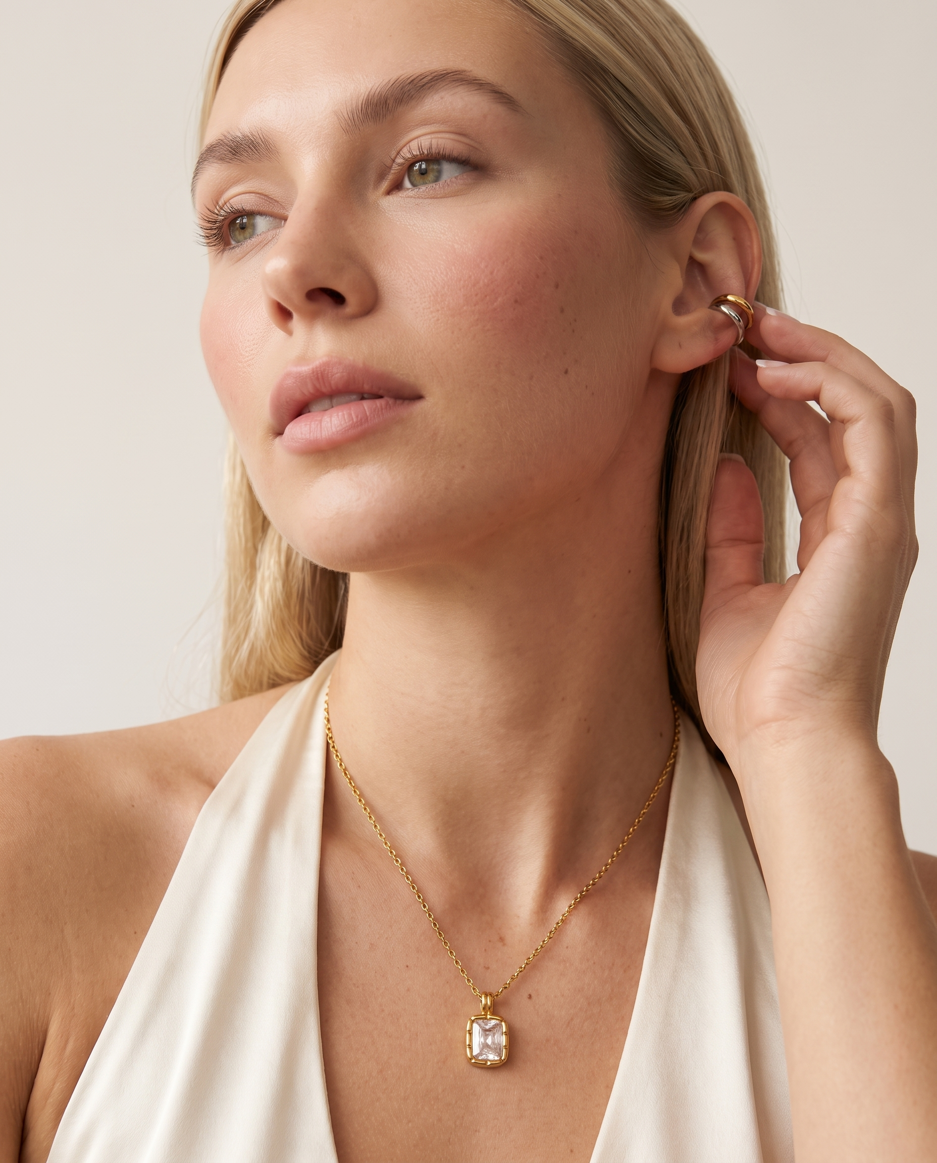 Sylvie Necklace on model