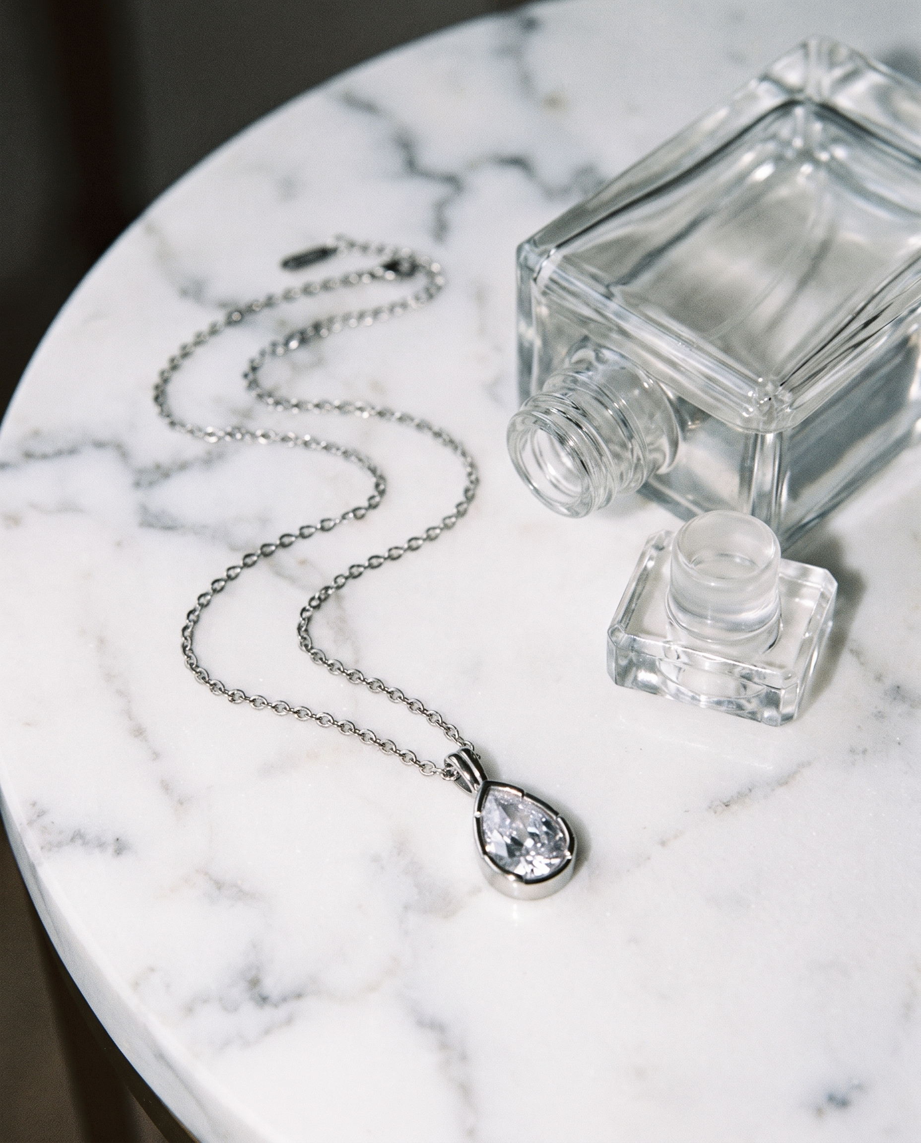Colette Necklace silver flatlay