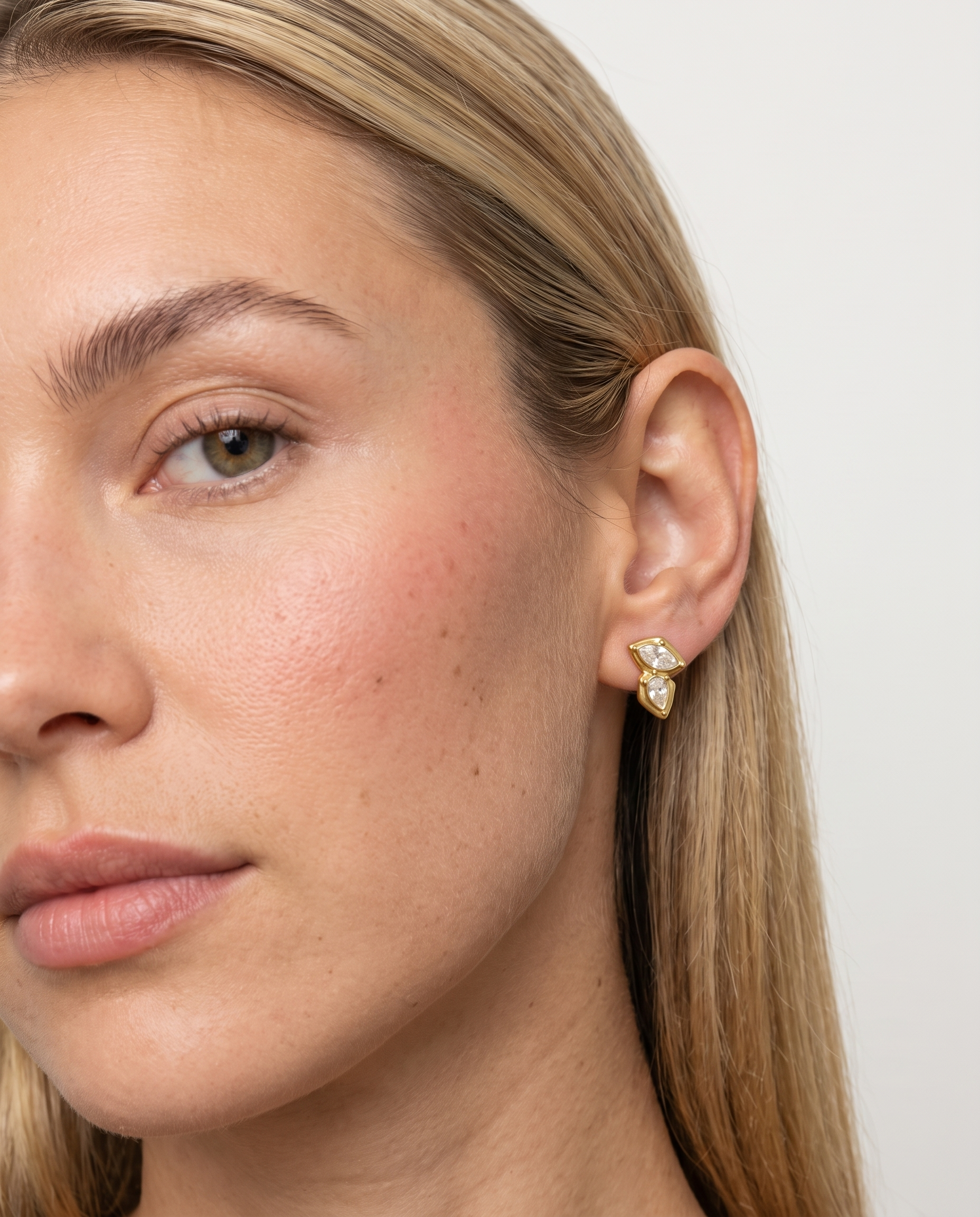 Fern Earrings on model
