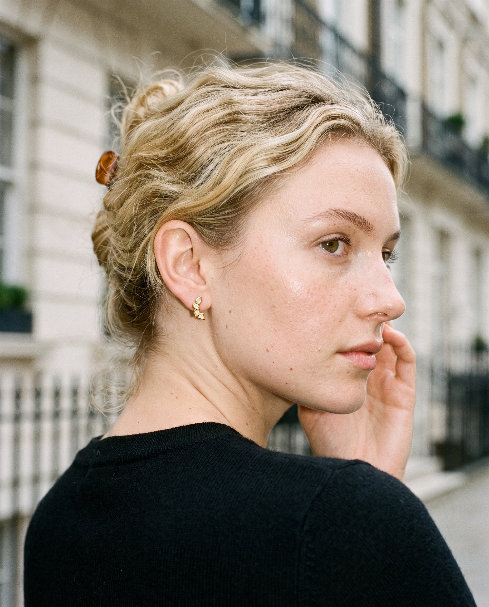 Laurel Earrings on model