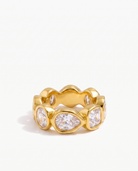 Lison zircon band ring side profile