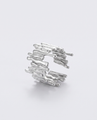 Bouleau silver bark open ring side profile